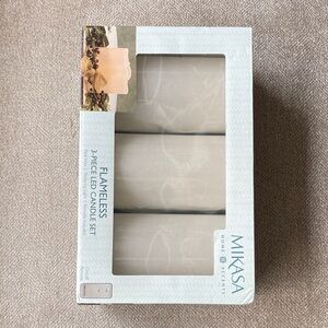 New in Box — Mikasa Ivory Flameless Candle Trio